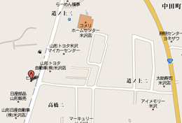 パソコンショップ V-CLAB米沢 地図